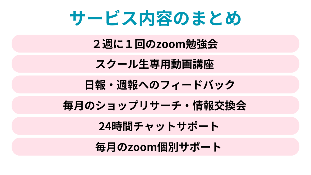 サービス内容のまとめ